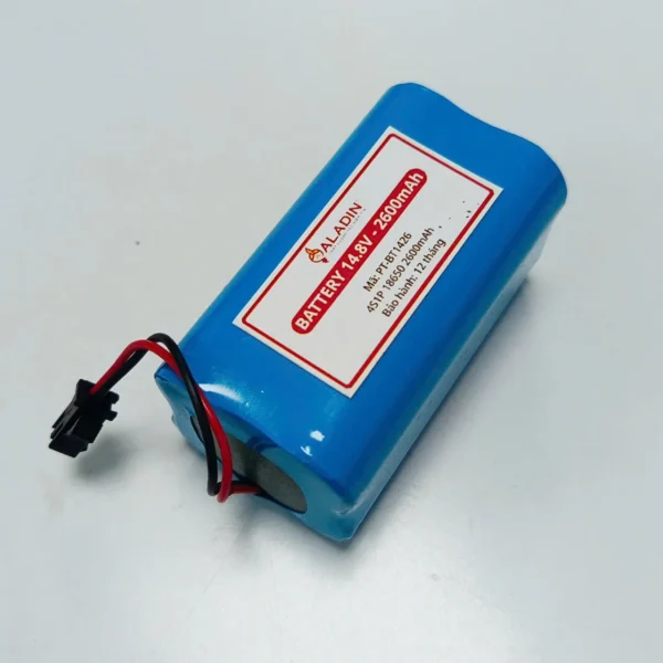 Pin Lithium 14.8V 2600mAh dòng xả 10A thay thế cho pin robot hút bụi