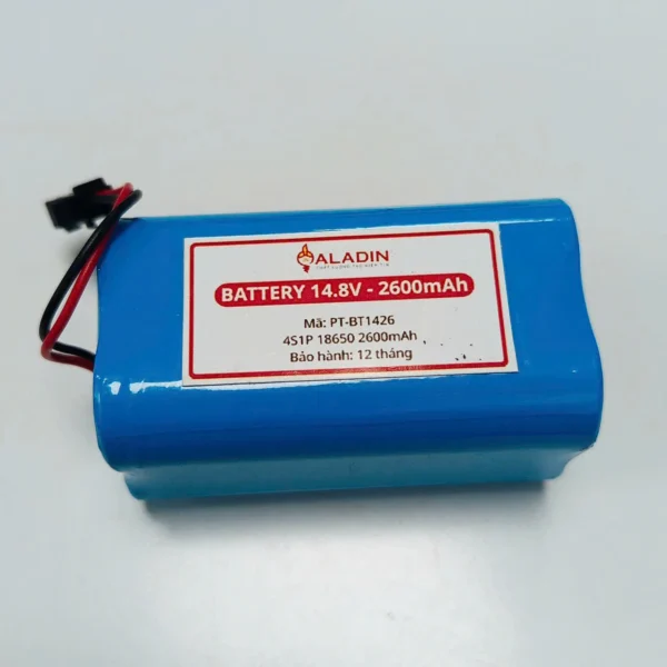 Pin Lithium 14.8V 2600mAh dòng xả 10A thay thế cho pin robot hút bụi