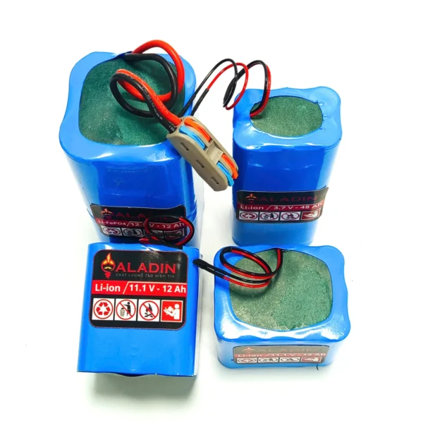 Bộ lưu trữ Pin Lithium sắt photphat LiFePO4 3.2V 18Ah (3 cell, đóng theo yêu cầu)