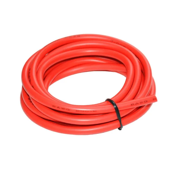 Dây điện silicon 20 AWG màu đỏ – lõi đồng mạ thiếc, chịu nhiệt 200°C, dòng 12.9A