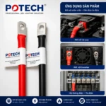 Dây điện bấm cos hai đầu 8 AWG màu đỏ dài 40 cm