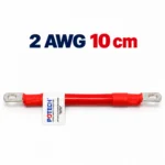 Dây điện bấm cos hai đầu 2 AWG màu đỏ dài 10 cm
