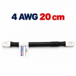 Dây điện bấm cos hai đầu 4 AWG màu đen dài 20 cm
