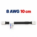 Dây điện bấm cos hai đầu 8 AWG màu đen dài 10 cm