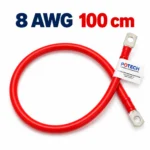 Dây điện bấm cos hai đầu 8 AWG màu đỏ dài 100 cm