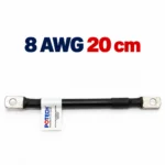 Dây điện bấm cos hai đầu 8 AWG màu đen dài 20 cm