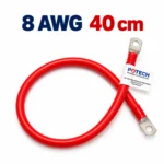 Dây điện bấm cos hai đầu 8 AWG màu đỏ dài 40 cm