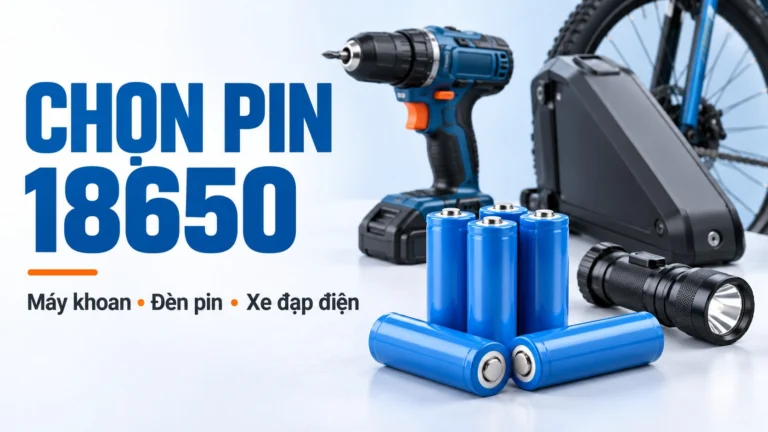 Chọn pin 18650 theo ứng dụng: máy khoan, đèn pin, xe đạp điện