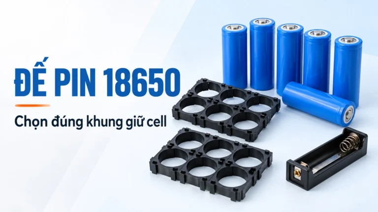 Đế pin 18650 và khung giữ cell: chọn đúng số cell cho pack