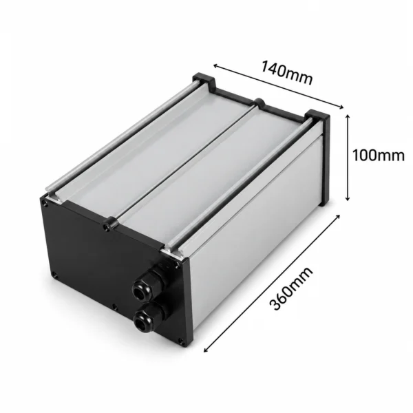 Hộp nhôm đóng pin IP65 HS-PIN-141036 140x100x360mm