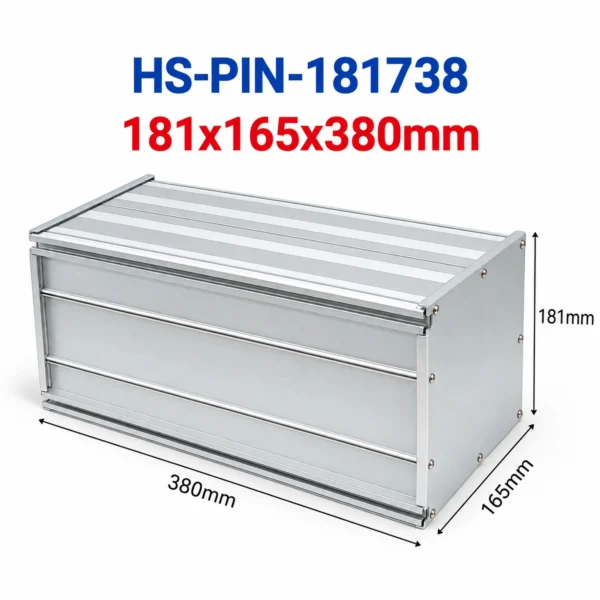 Hộp nhôm đóng pin HS-PIN-181738 181x165x380mm
