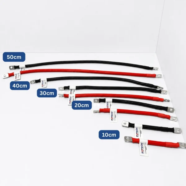 Dây điện bấm cos hai đầu 8 AWG màu đỏ dài 40 cm