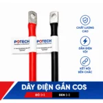 Dây điện bấm cos hai đầu 8 AWG màu đỏ dài 40 cm