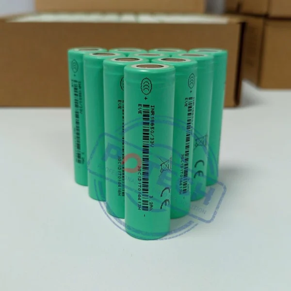 Cell pin lithium-ion EVE 18650/33V – 3200mAh 3.6V, nạp nhanh 3.1A, xả 10A