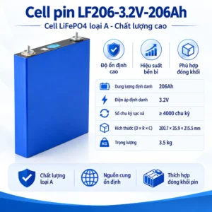 Thong so cell pin EVE LF206 3.2V 206Ah